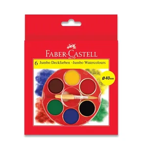 Vodové farby Jumbo 40 mm štandardné, 6 farieb (#125007) Faber Castell